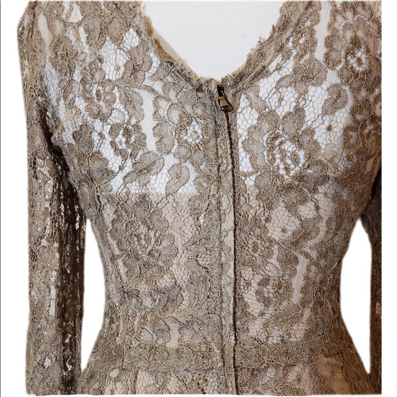 Dolce & Gabbana Olive Lace Dress Size 42 - Picture 3 of 8